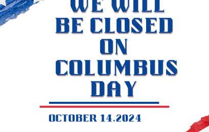 Closed for Columbus Day