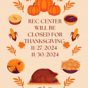 Rec Center Thanksgiving Hours