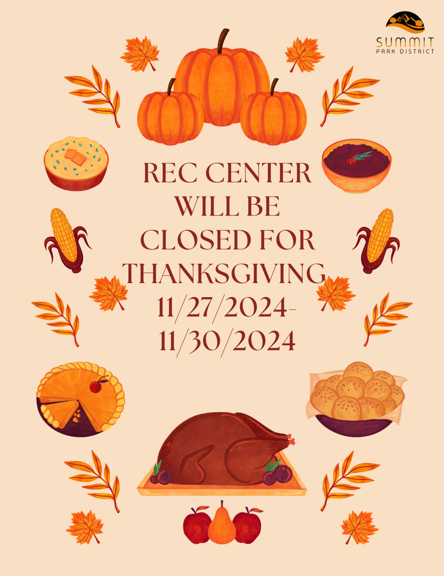 Rec Center Thanksgiving Hours