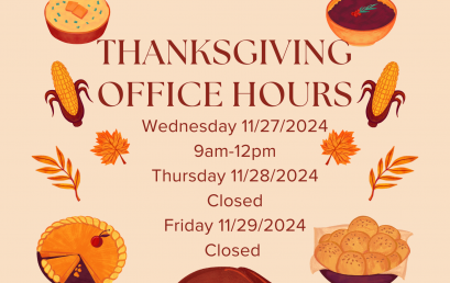 Thanksgiving Office Hours