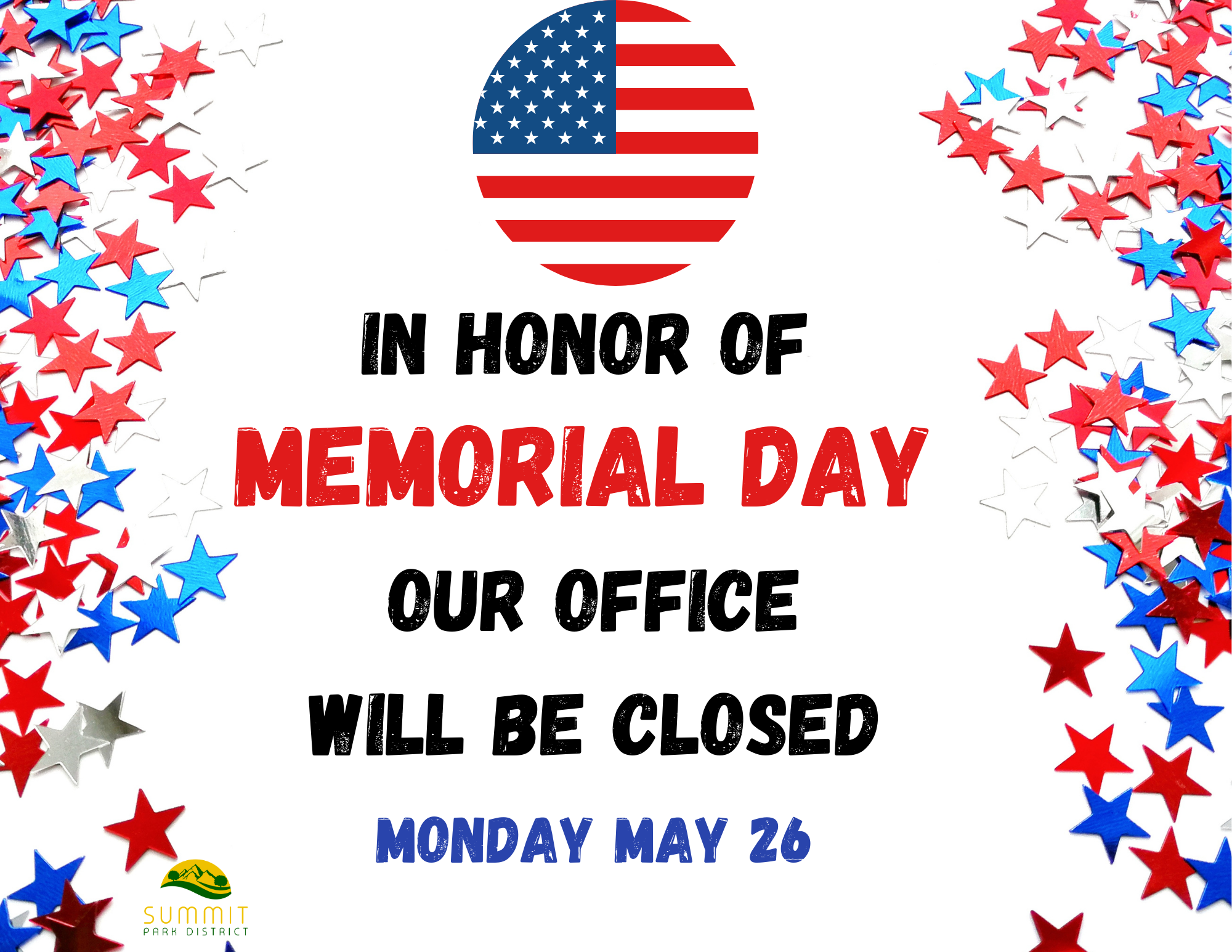 In honor of Memorial Day, our office will be CLOSED on Monday, May 26. Let us take this time to remember and honor the brave men and women who have made the ultimate sacrifice for our country. ❤️🤍💙