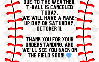T-ball Canceled