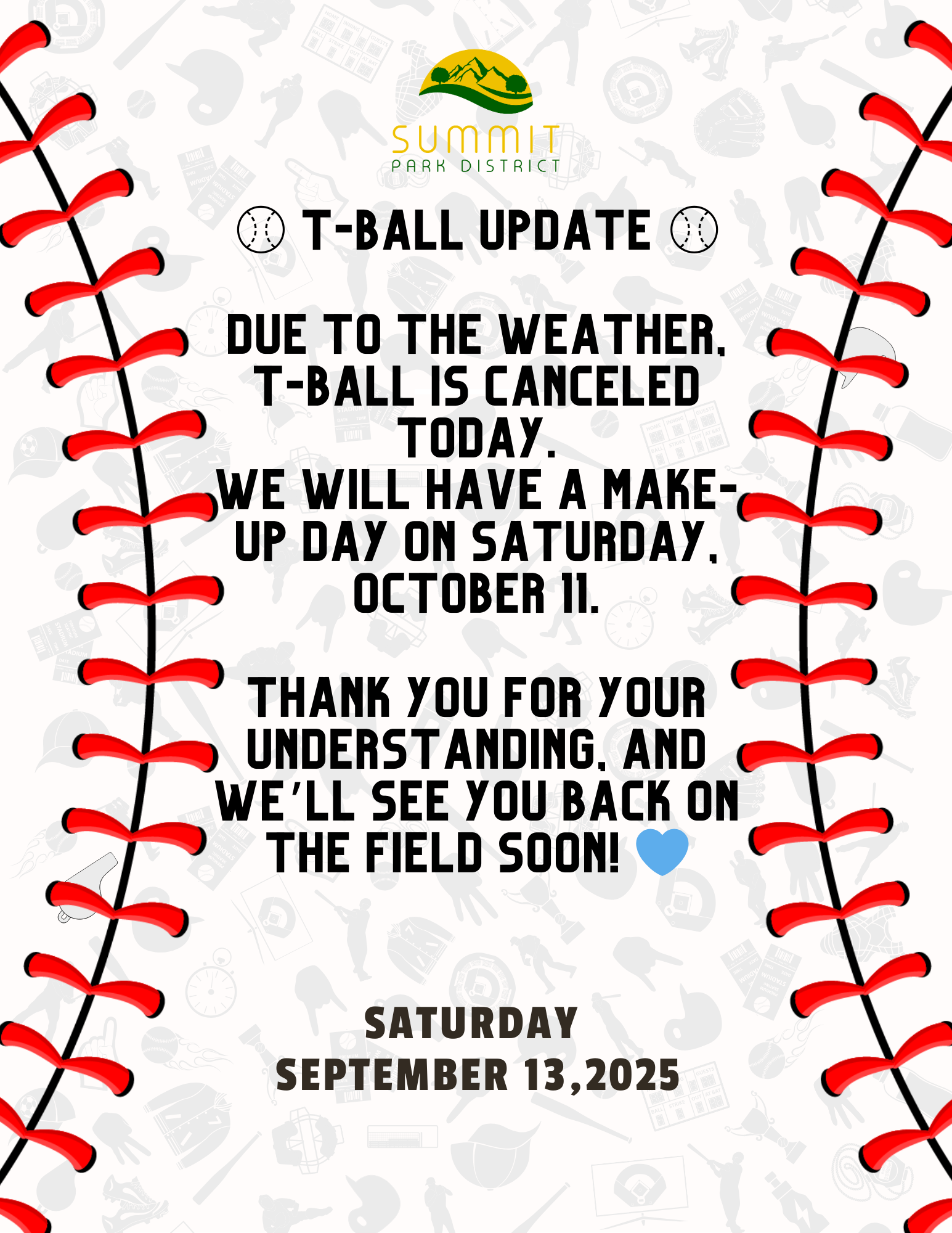 T-ball Canceled