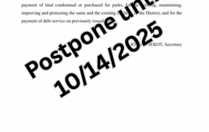 Public Hearing Postponed